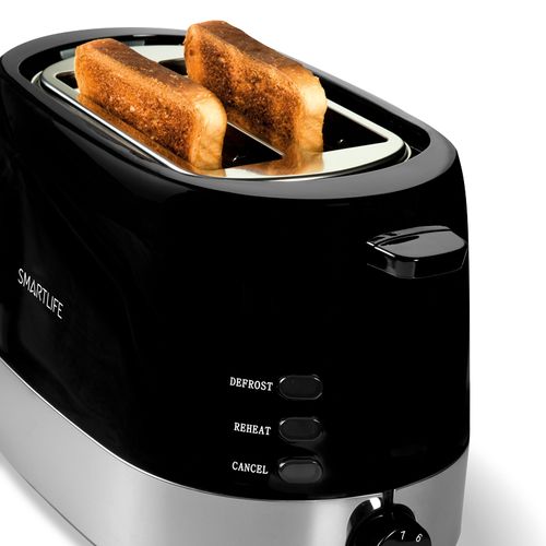 TOSTADORA NEGRA 2 PANES SMARTLIFE