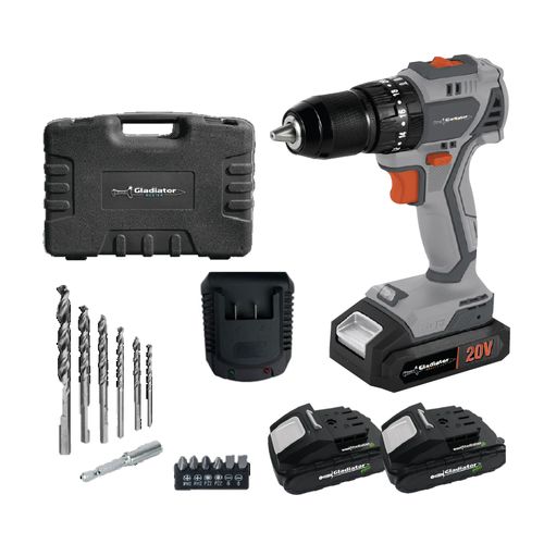 TALADRO ATORNILLADOR PERCUTOR GLADIATOR 20V BRUSHLESS