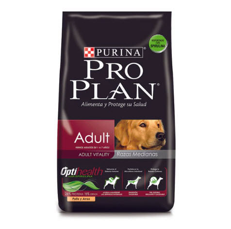 ALIMENTO  PURINA PROPLAN ADULTOS RAZA MEDIANA 15Kg