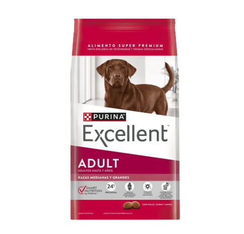 ALIMENTO PURINA EXCELLENT ADULTO RAZA MEDIANA Y GRANDE 20KG