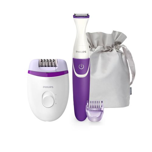 DEPILADORA PHILIPS SATINELLE ESSENTIAL + RECORTADOR DE CAVADO - CAJA DAÑADA
