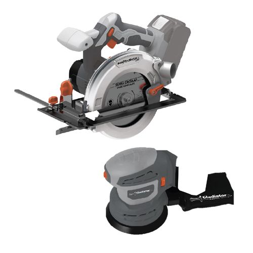 COMBO SIERRA CIRCULAR + LIJADORA ROTO ORBITAL GLADIATOR