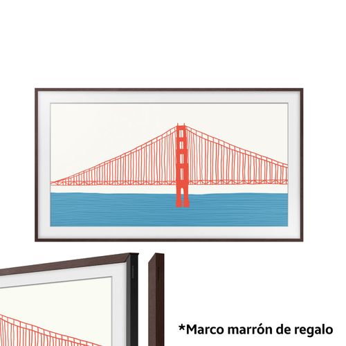 SMART TV THE FRAME 55” UHD 4K + MARCO MARRÓN SAMSUNG