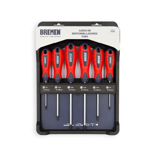 DESTORNILLADORES BREMEN  TORX JUEGO DE 6 PZS