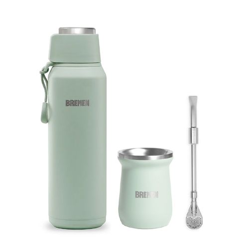 COMBO BREMEN TERMO 600 ML+MATE+BOMBILLA VERDE