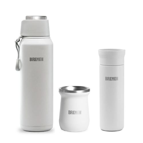 COMBO BREMEN TERMO 600ML+ MATE + VASO GRIS